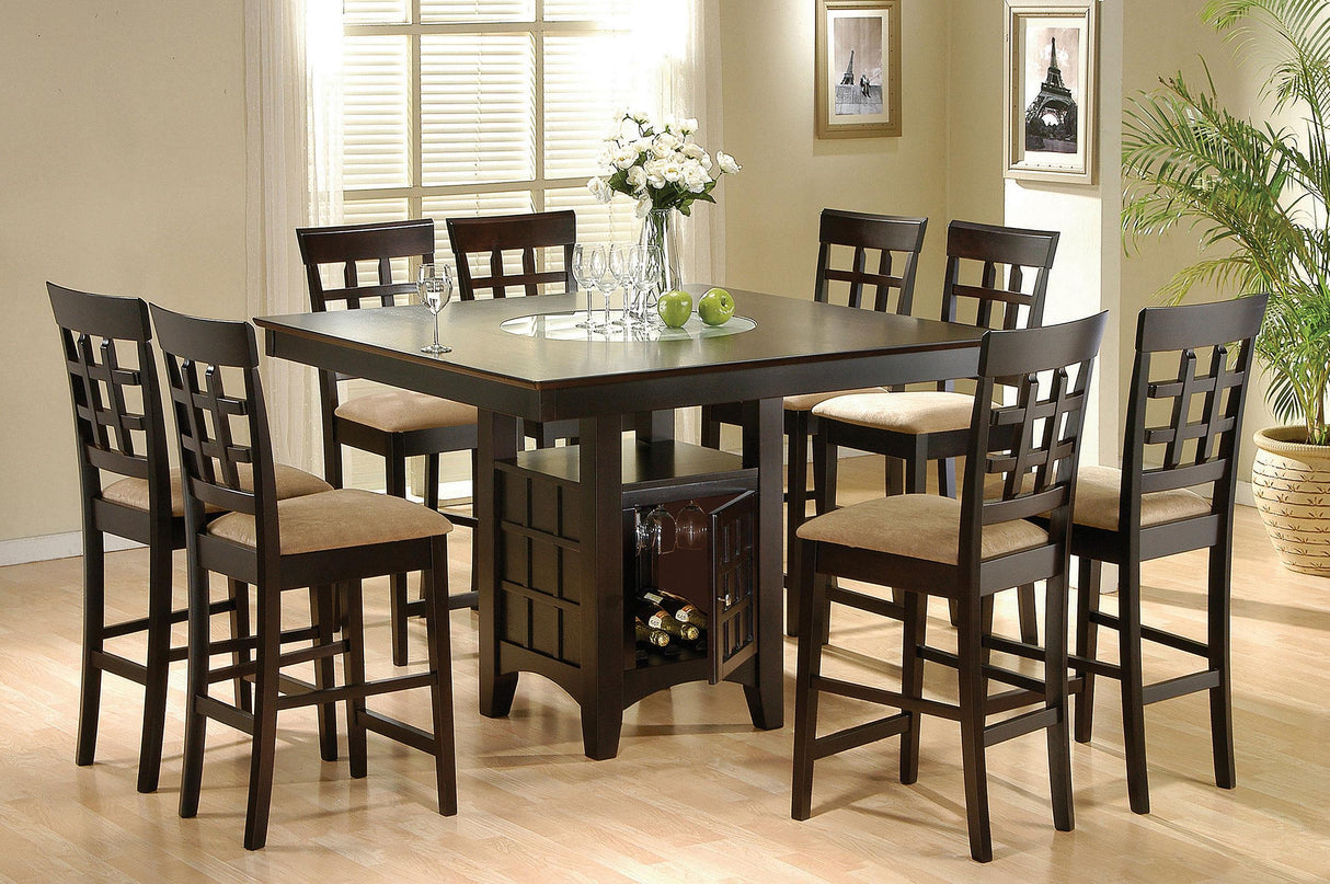 Coaster Gabriel 9-piece Square Counter Height Dining Set Cappuccino