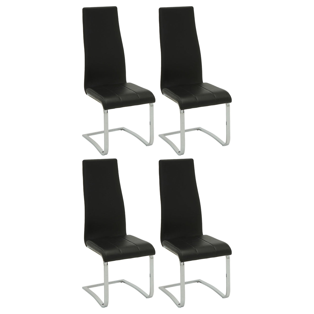 Coaster Montclair Upholstered Dining Side Chair Black (Set of 4)