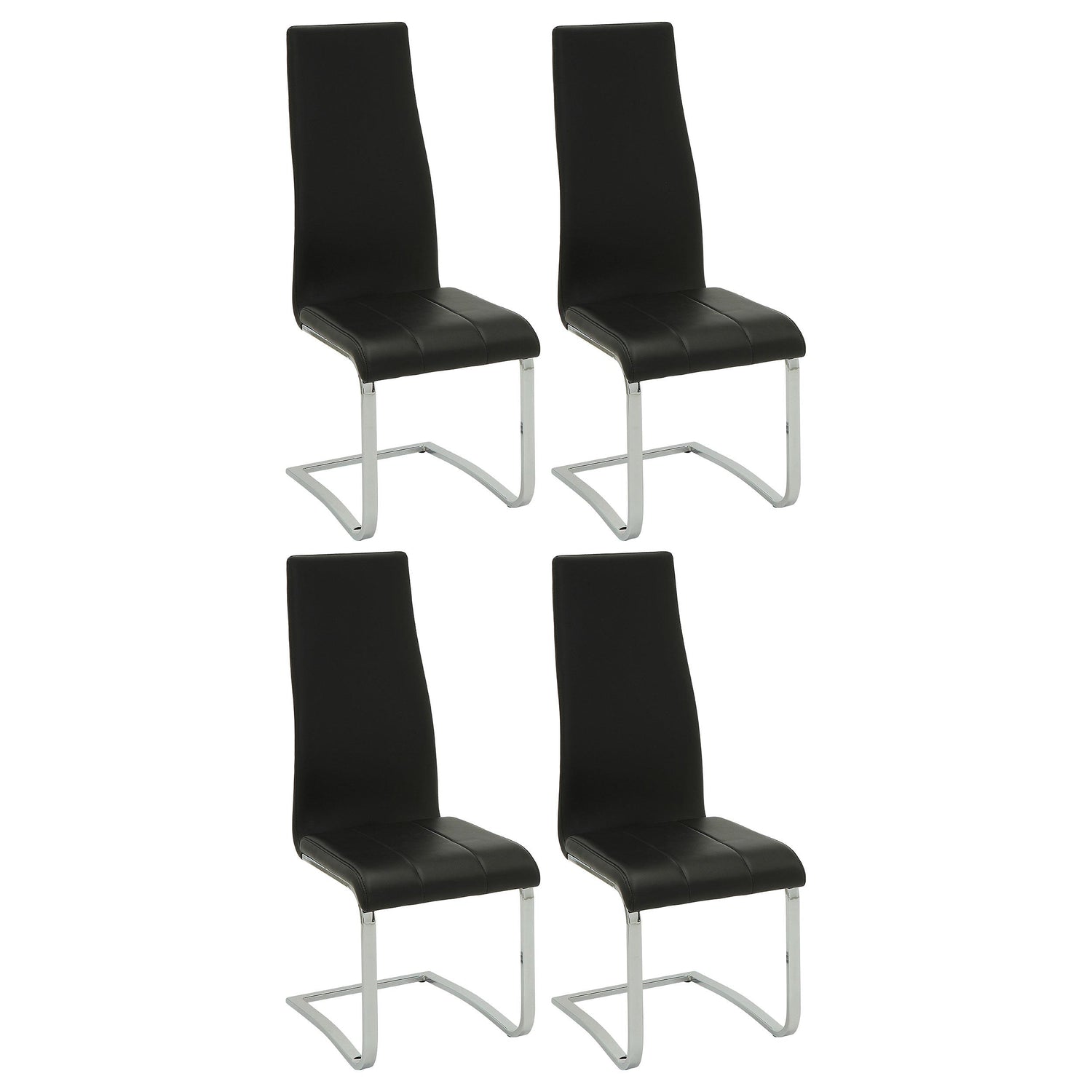Coaster Montclair Upholstered Dining Side Chair Black (Set of 4)