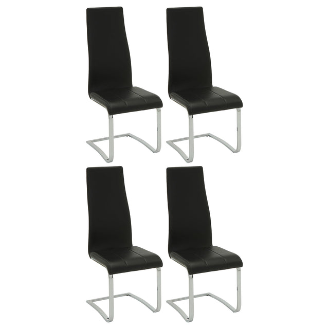 Coaster Montclair Upholstered Dining Side Chair Black (Set of 4)
