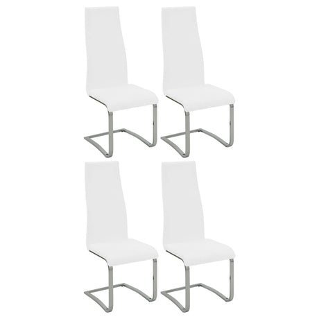 Coaster Montclair Upholstered Dining Side Chair White (Set of 4)