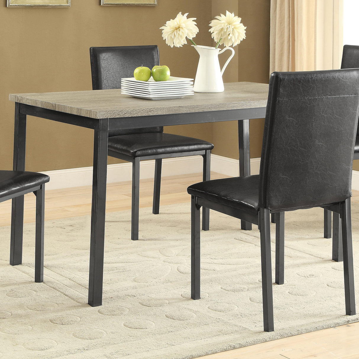 Coaster Garza Rectangular 48-inch Composite Wood Dining Table Grey