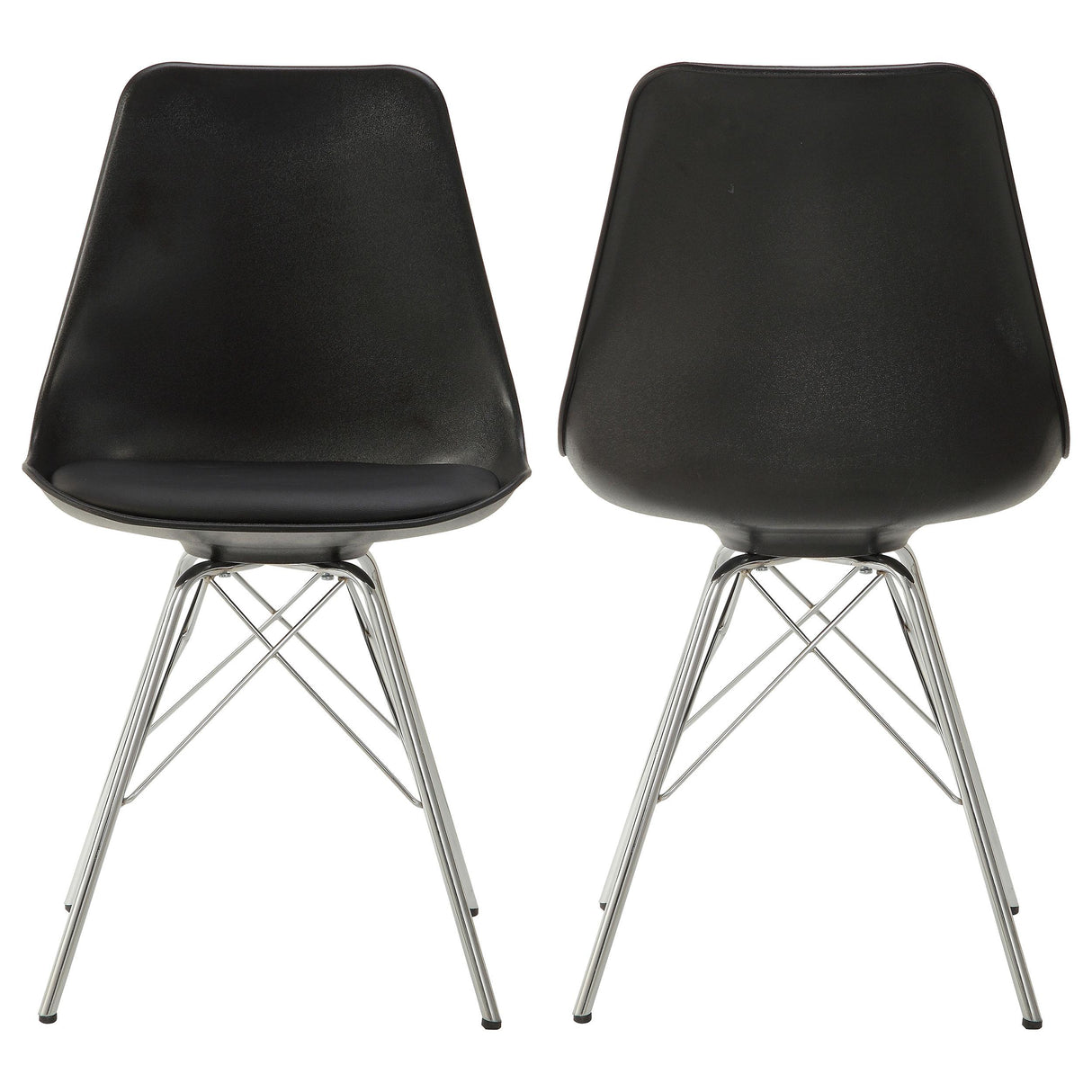 Coaster Juniper Polypropylene Dining Side Chair Black (Set of 2)