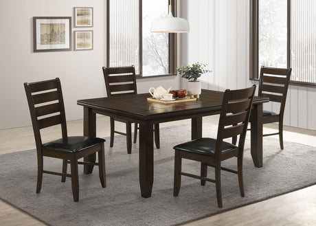 Coaster Dalila 5-piece Rectangular Dining Table Set Cappuccino