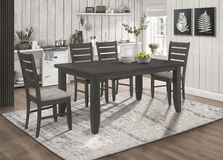 Coaster Dalila 5-piece Rectangular Dining Table Set Dark Grey