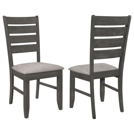 Coaster Dalila Wood Dining Side Chair Dark Grey (Set of 2)