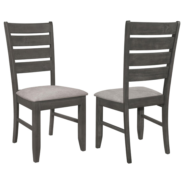 Coaster Dalila Wood Dining Side Chair Dark Grey (Set of 2)