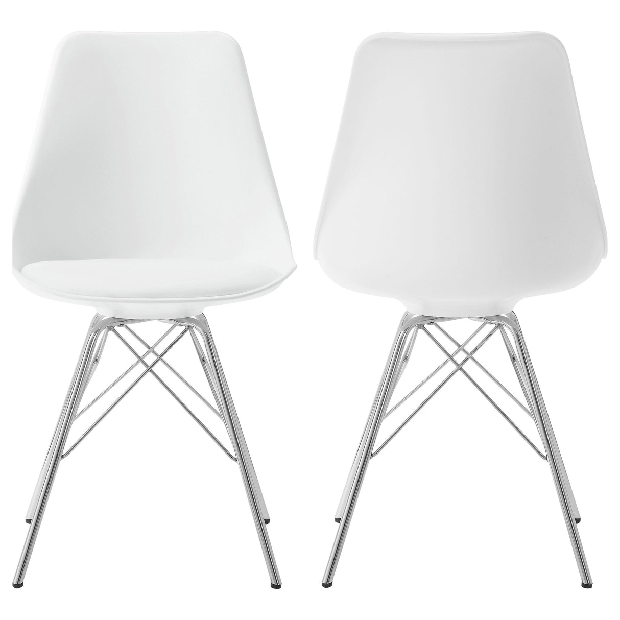 Coaster Juniper Polypropylene Dining Side Chair White (Set of 2)