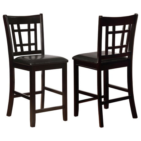 Coaster Lavon Wood Counter Chair Black and Espresso (Set of 2)