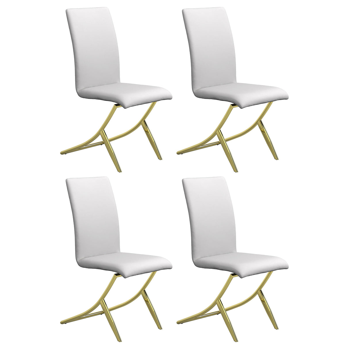 Coaster Carmelia Upholstered Dining Side Chair White (Set of 4)