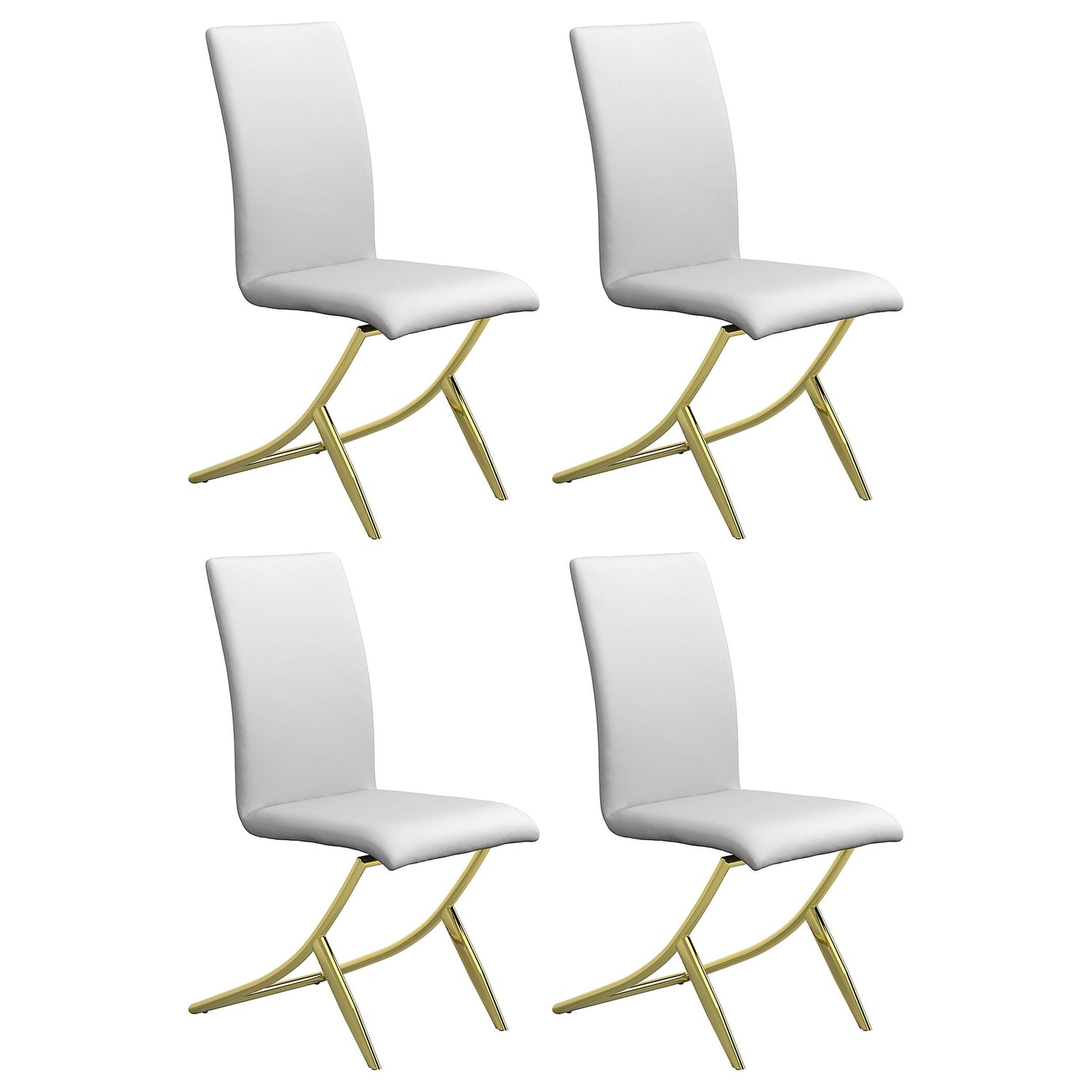 Coaster Carmelia Upholstered Dining Side Chair White (Set of 4)