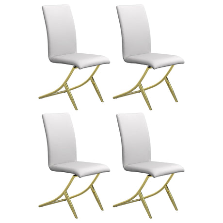Coaster Carmelia Upholstered Dining Side Chair White (Set of 4)