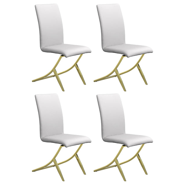 Coaster Carmelia Upholstered Dining Side Chair White (Set of 4)