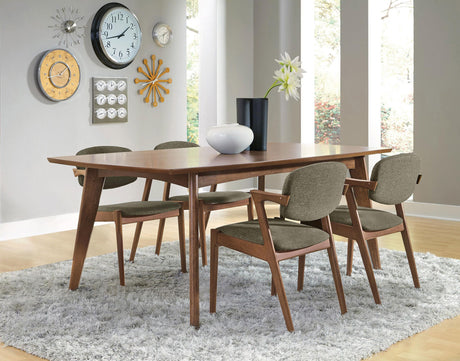 Coaster Malone 5-piece Rectangular Dining Table Set Dark Walnut