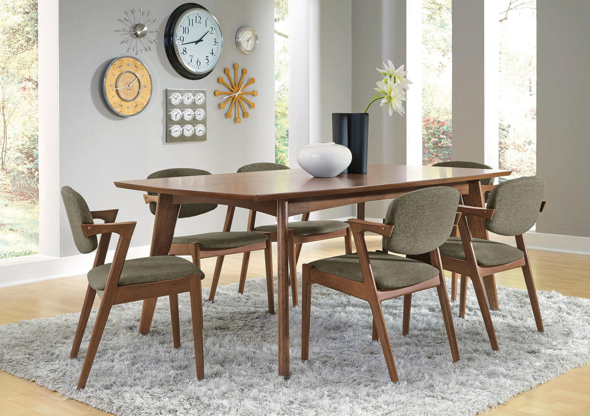 Coaster Malone 7-piece Rectangular Dining Table Set Dark Walnut