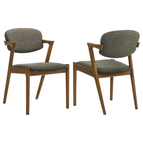 Coaster Malone Padded Wood Dining Arm Chair Dark Walnut (Set of 2)