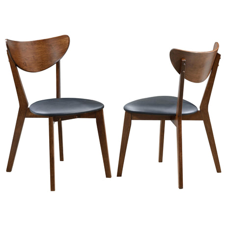 Coaster Jedda Wood Dining Side Chair Dark Walnut (Set of 2)