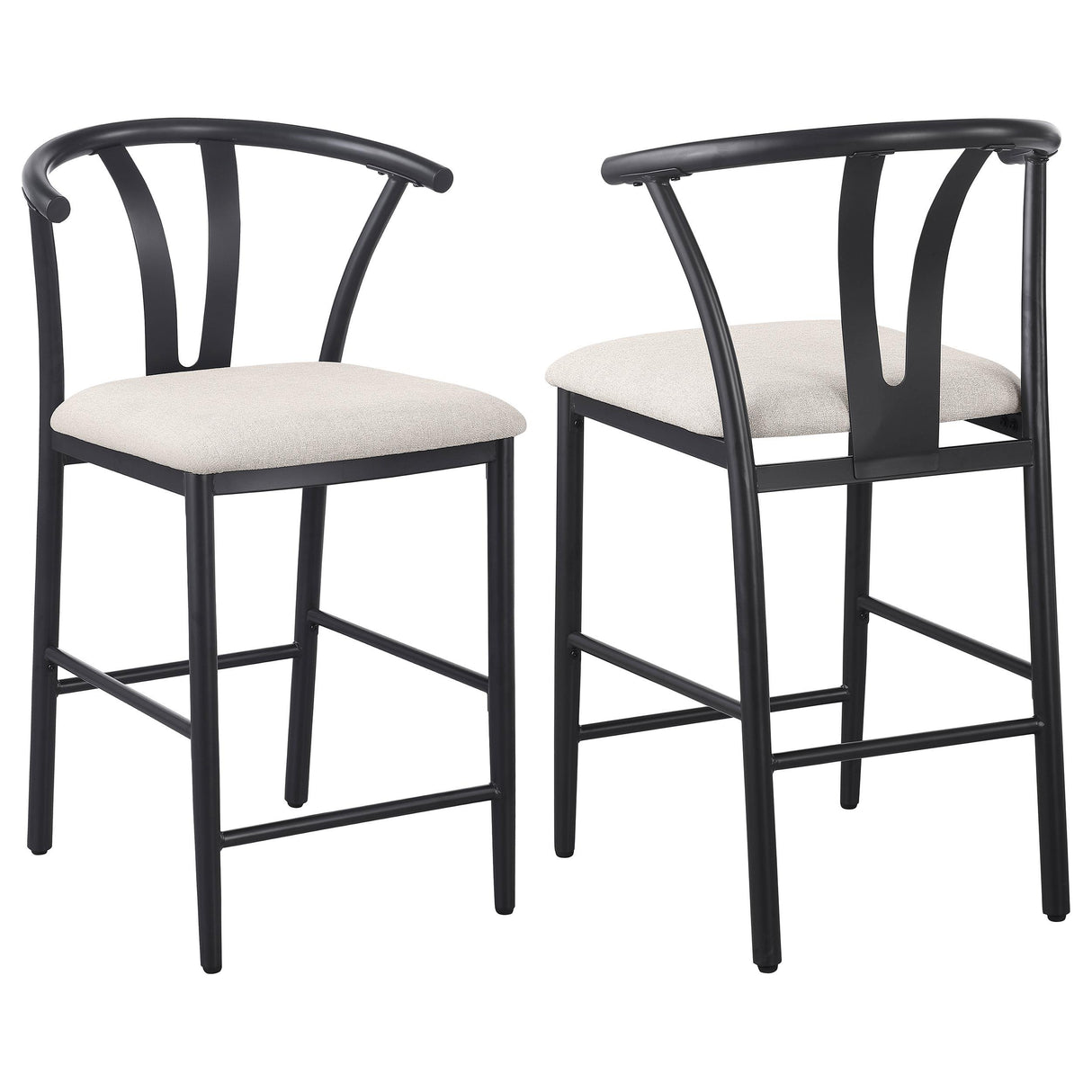 Coaster Dolman Counter Height Dining Side Chair Beige (Set of 2)