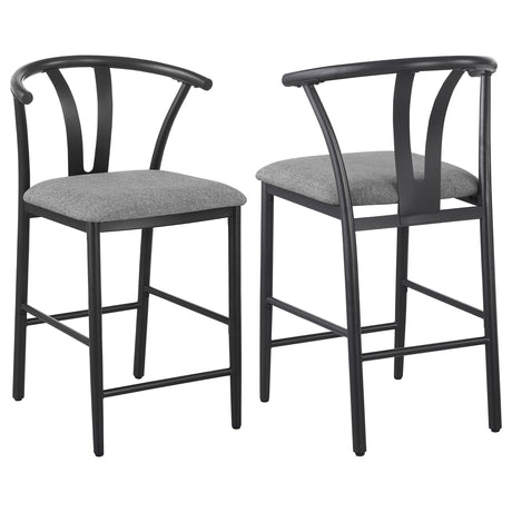 Coaster Dolman Counter Height Dining Side Chair Grey (Set of 2)