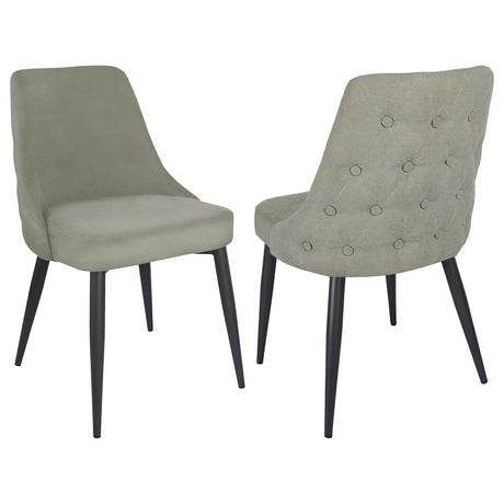 Coaster Cosmo Upholstered Dining Side Chair Light Grey (Set of 2)