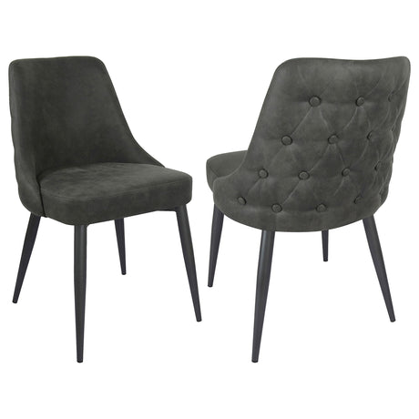 Coaster Cosmo Upholstered Dining Side Chair Grey (Set of 2)