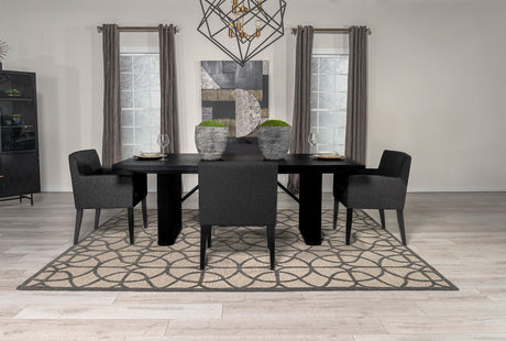 Coaster Catherine 5-piece Rectangular Dining Table Set Black