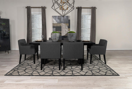 Coaster Catherine 7-piece Rectangular Dining Table Set Black