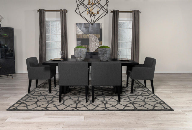 Coaster Catherine 7-piece Rectangular Dining Table Set Black