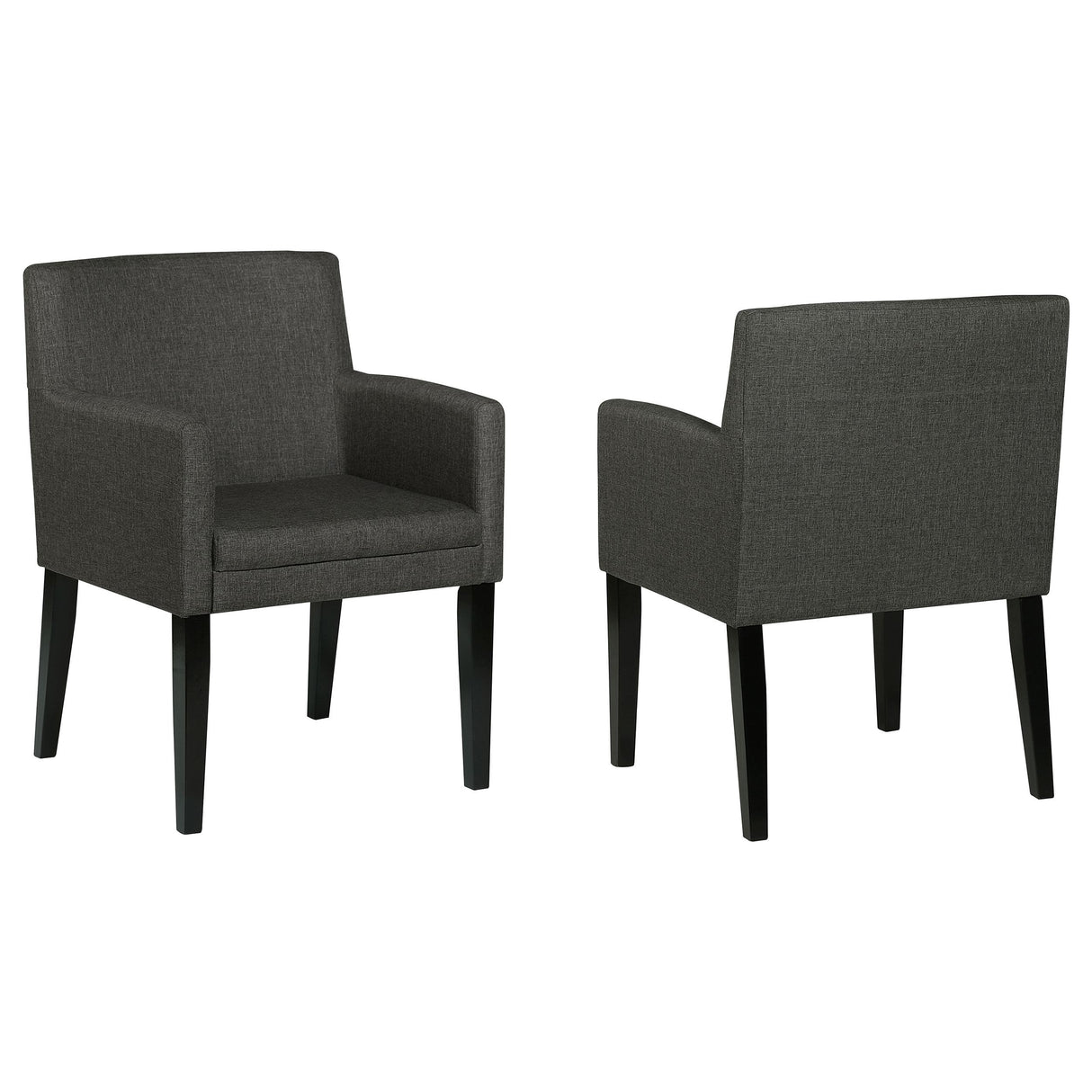 Coaster Catherine Upholstered Dining Arm Chair Grey (Set of 2)