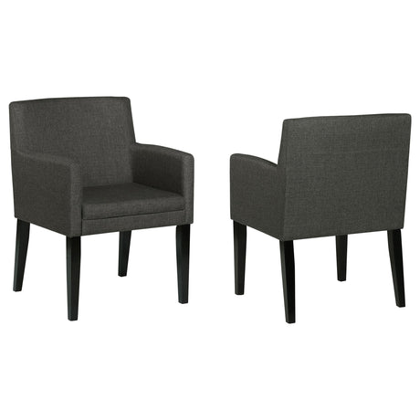 Coaster Catherine Upholstered Dining Arm Chair Grey (Set of 2)