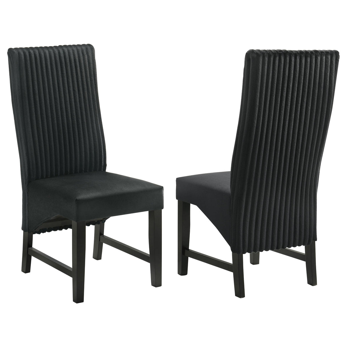 Coaster Barrand Upholstered Dining Side Chair Black (Set of 2)