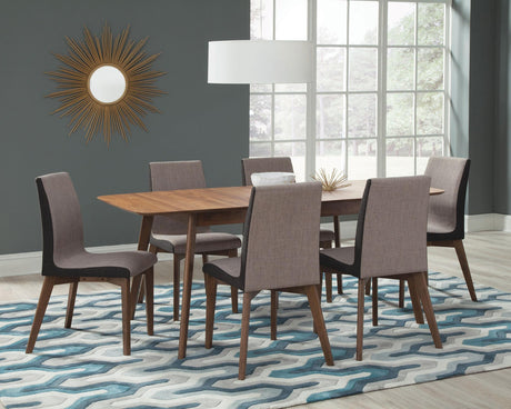 Coaster Redbridge 7-piece Rectangular Dining Set Natural Walnut