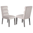 Coaster Carla Velvet Upholstered Dining Side Chair Stone (Set of 2)