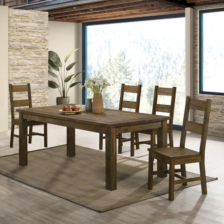 Coaster Coleman 5-piece Rectangular Dining Set Rustic Golden Brown