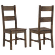 Coaster Coleman Dining Side Chair Rustic Golden Brown (Set of 2)