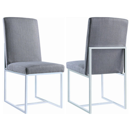 Coaster Mackinnon Upholstered Dining Side Chair Grey (Set of 2)
