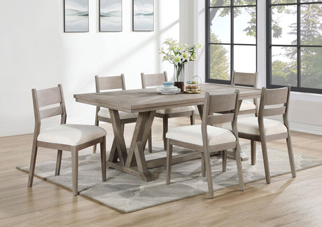 Coaster Cornelia 7-piece Rectangular Dining Table Set Coastal Grey