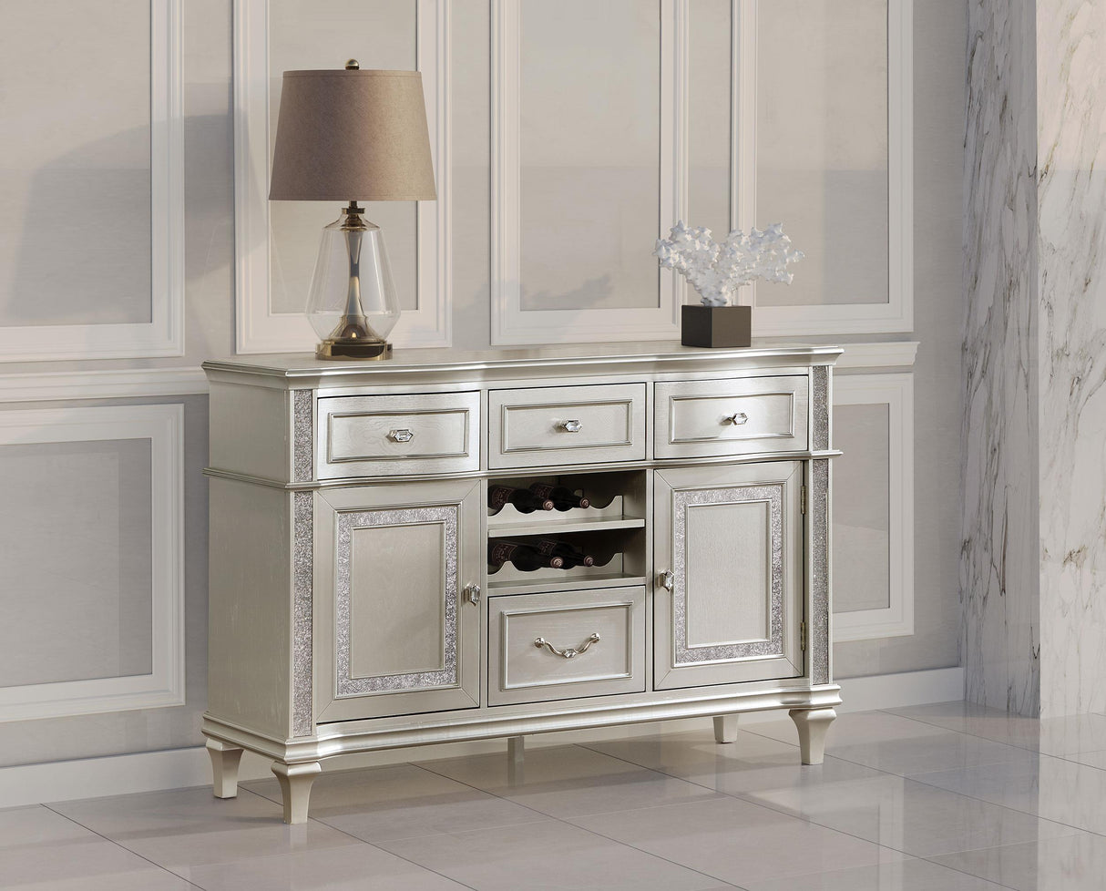 Coaster Evangeline 4-drawer Sideboard Buffet Cabinet Silver Oak