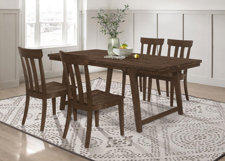 Coaster Reynolds 5-piece Rectangular Dining Table Set Brown Oak