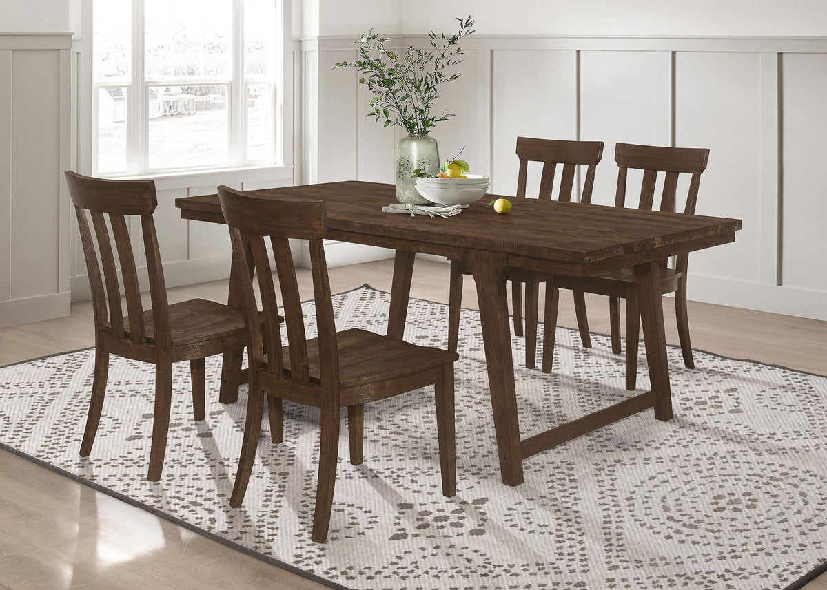 Coaster Reynolds 5-piece Rectangular Dining Table Set Brown Oak