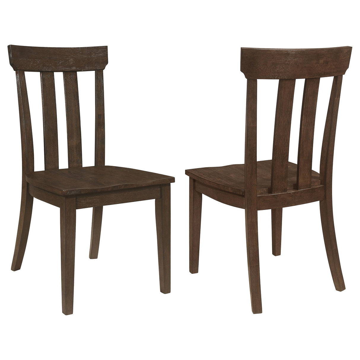 Coaster Reynolds Slat Back Dining Side Chair Brown Oak (Set of 2)