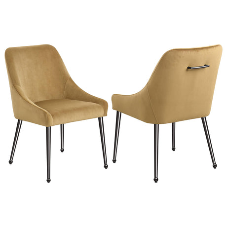 Coaster Mayette Upholstered Dining Side Chair Cognac (Set of 2)