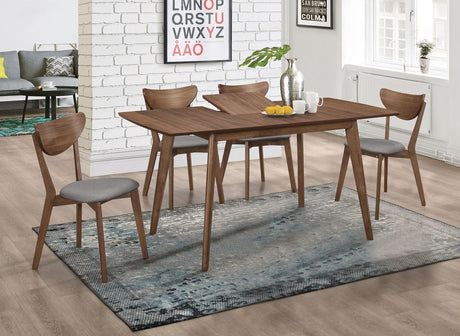 Coaster Alfredo 5-piece Butterfly Leaf Dining Set Natural Walnut