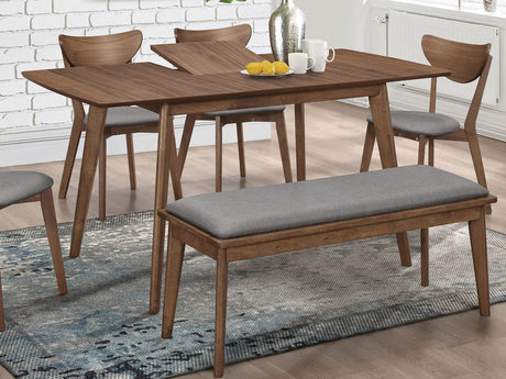 Coaster Alfredo 63-inch Extension Leaf Dining Table Natural Walnut