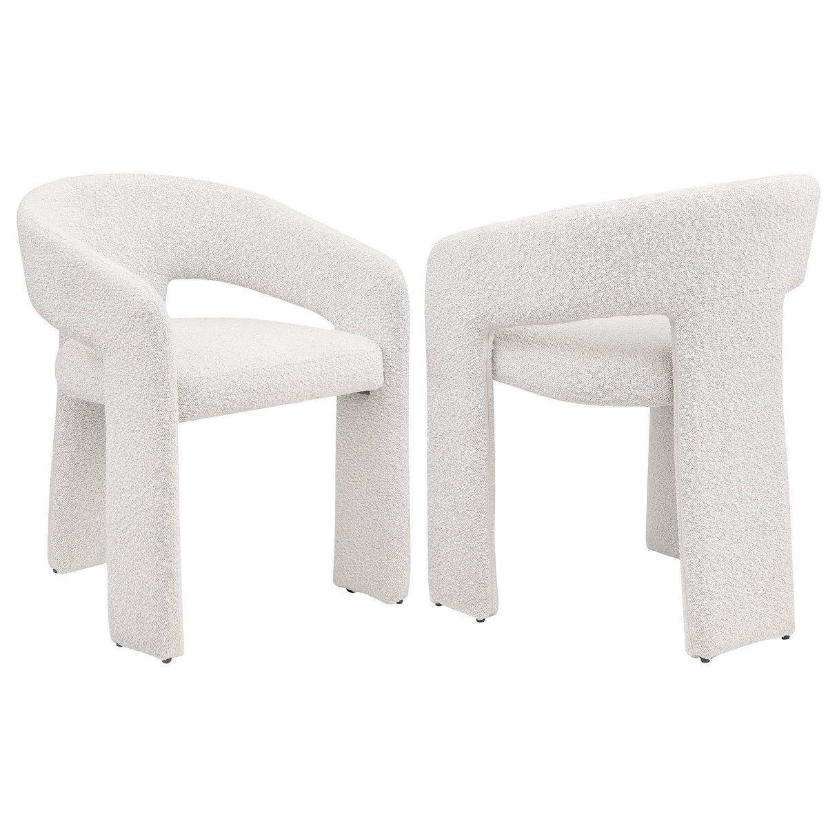 Coaster Eudora Boucle Upholstered Dining Side Chair Cream