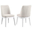 Coaster Carissa Upholstered Dining Side Chair Beige (Set of 2)