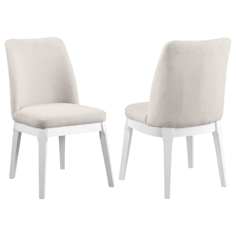 Coaster Carissa Upholstered Dining Side Chair Beige (Set of 2)