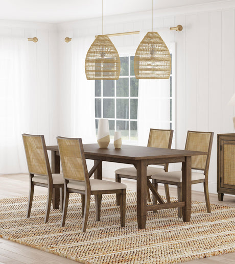 Coaster Matisse 5-piece Rectangular Dining Table Set Light Brown