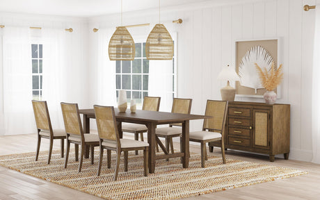 Coaster Matisse 7-piece Rectangular Dining Table Set Light Brown