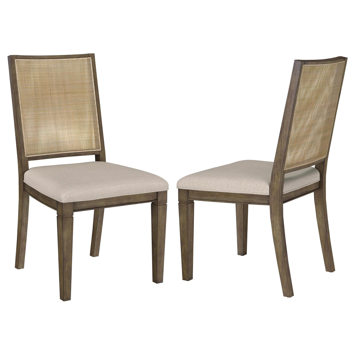 Coaster Matisse Woven Rattan Back Dining Side Chair Brown (Set of 2)